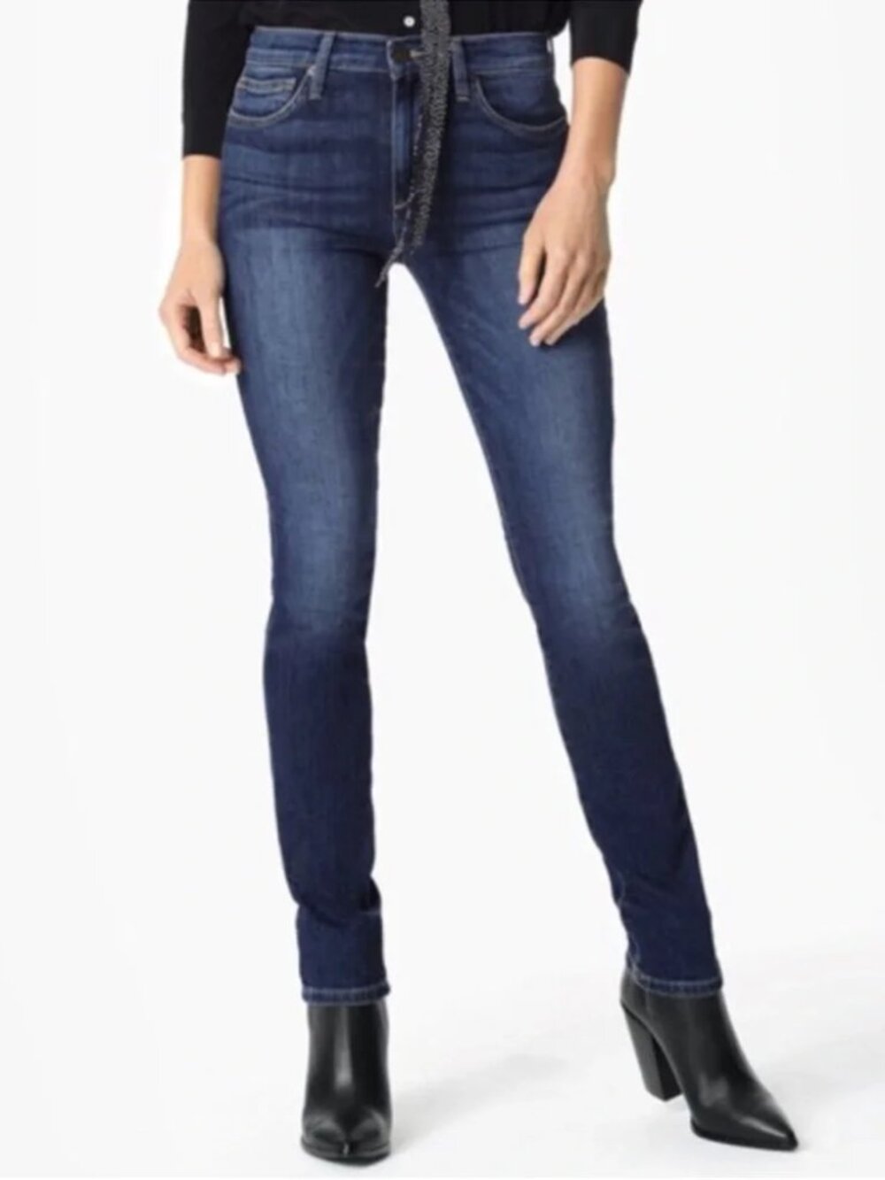 Joe's Jeans Lexia Straight Leg Jeans Size 24 Medium Wash Mid Rise Full Length
